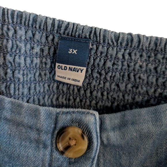 Old Navy Puff Sleeve Denim Mini Dress NWT - Picture 3 of 16